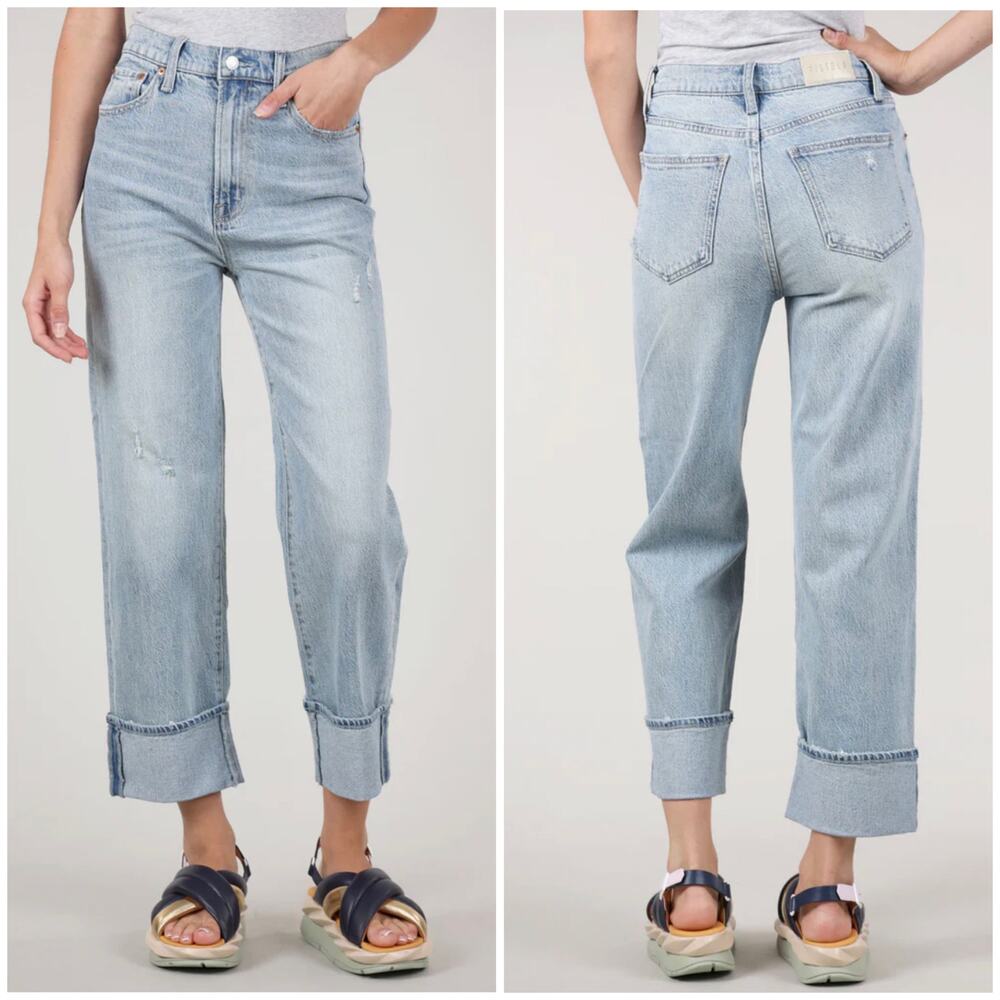 NEW Pistola Cassie Cuffed Crop Jeans Panorama Vintage Wash